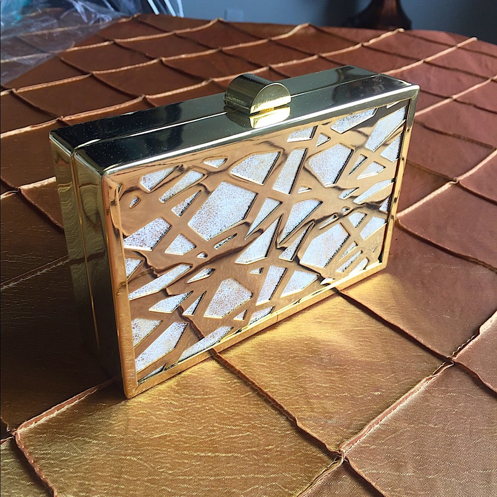 Sondra Roberts Gold Clutch